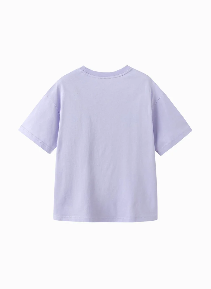 Balabala Kids Unisex Round v-neck short-sleeved T-shirt