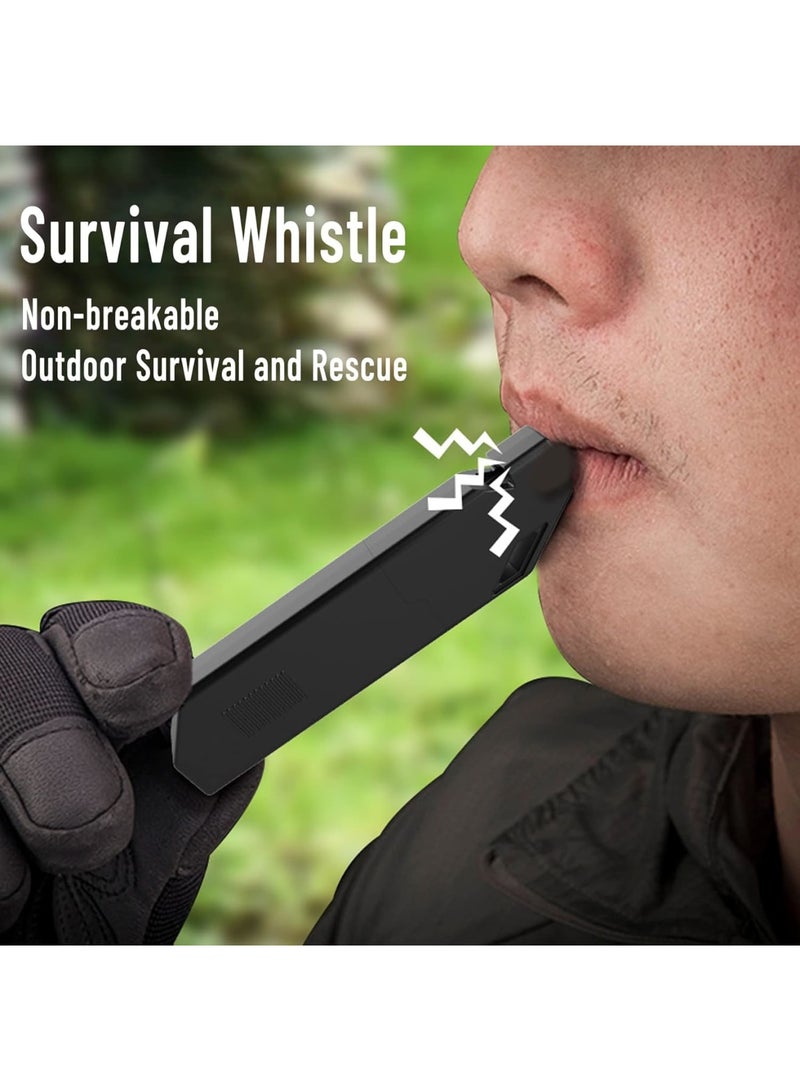 SOLARAE أداة البقاء 6 في 1 لإشعال النار، مع صفارة، أداة متعددة للتخييم والمشي، قضيب مغنيسيوم فيرو لجميع الأجواء للتخييم والمشي، هدية للرجل والأب - Image 3