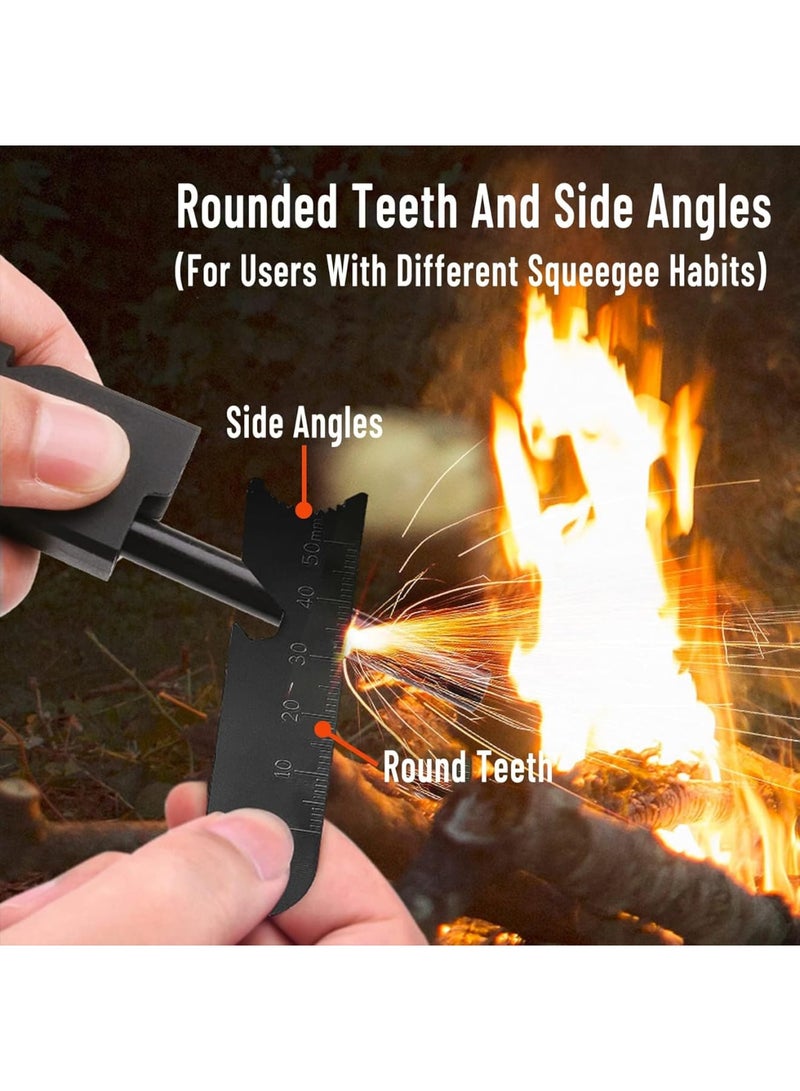 SOLARAE أداة البقاء 6 في 1 لإشعال النار، مع صفارة، أداة متعددة للتخييم والمشي، قضيب مغنيسيوم فيرو لجميع الأجواء للتخييم والمشي، هدية للرجل والأب - Image 2