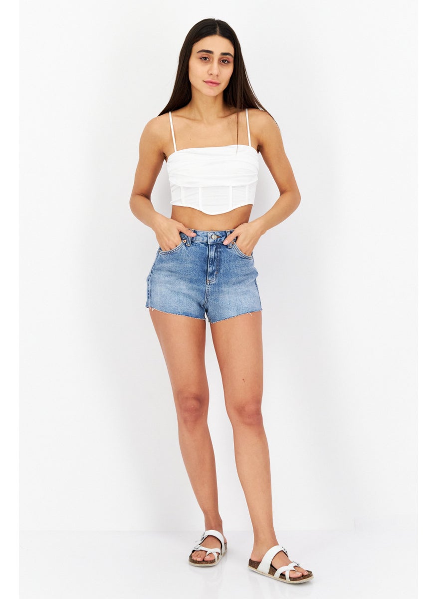 Women Denim Shorts, Blue - pzsku/Z74CC2791FC096109082CZ/45/_/1737814382/21d64cf9-dfa3-4589-ad5f-a3645554b37d