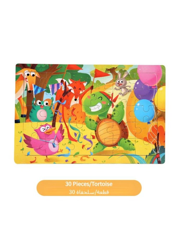 4 Packs Preschool Educational and Learning Jigsaw Puzzle Toy Gift Set Toddler Puzzles Party Favors for Girls and Boys,Portable Travel Puzzles,22*15cm - Image 3