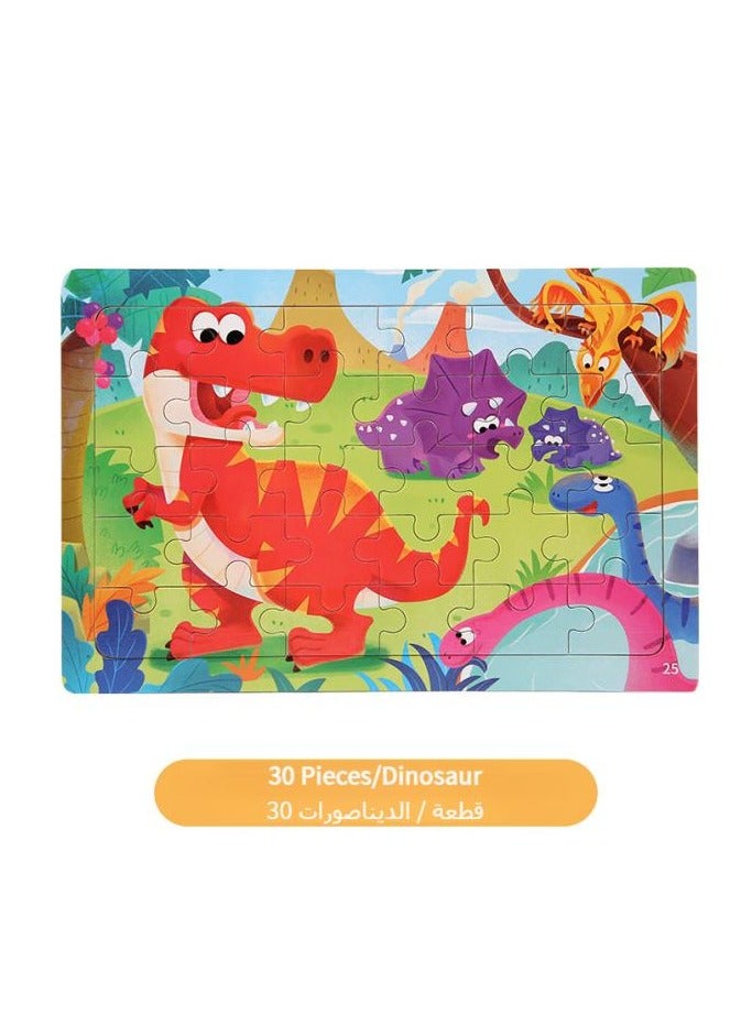 4 Packs Preschool Educational and Learning Jigsaw Puzzle Toy Gift Set Toddler Puzzles Party Favors for Girls and Boys,Portable Travel Puzzles,22*15cm - Image 4