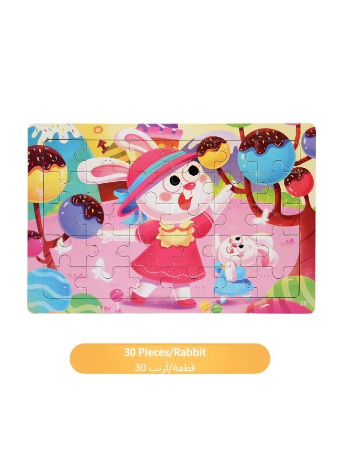 4 Packs Preschool Educational and Learning Jigsaw Puzzle Toy Gift Set Toddler Puzzles Party Favors for Girls and Boys,Portable Travel Puzzles,22*15cm - Image 5