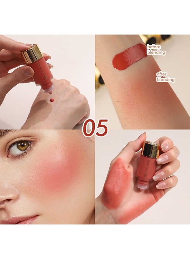 YOUNG VISION Liquid Blusher - Soft Matte Finish Cream Blush Liquid Blush Cream Blush Makeup Lightweight, Smooth Brightening Rouge,Waterproof  Liquid Blusher #05 - Image 2