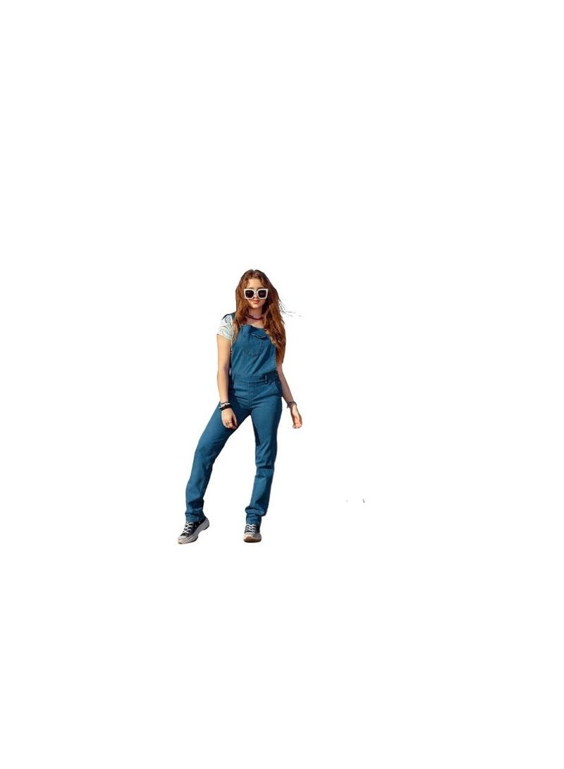سالوبيت  بناتي جينز فاتح حمالات 