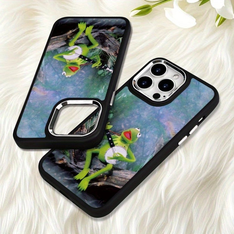 Black Cute Guitar Playing Frog TPU Soft Case For iPhone 13 Pro Max Provides Seismic Protection Fashion Trend Style Winter Spring New Year Ideal Choice - Image 2