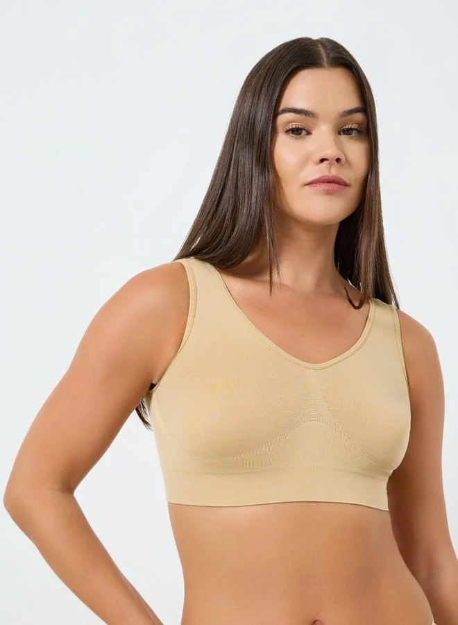 Styli Pack of 2 - Seamless Non Padded Comfort Crop Top