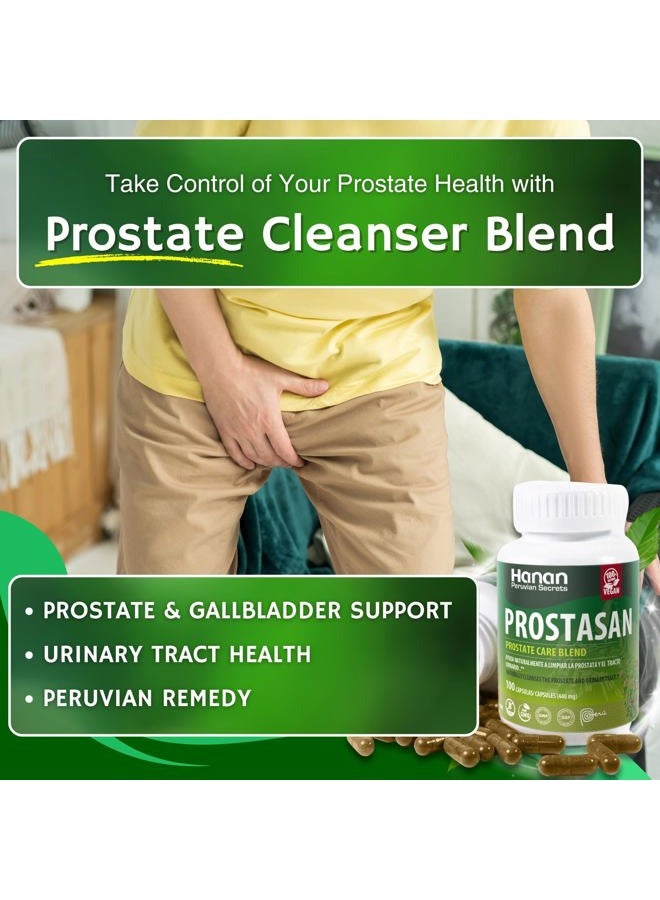 Hanan Prostate Supplements for Men 100 Capsules - Prostasan Blended with Annatto, Humanpinta, Cat's Claw, Horsetail and Soldier's Herb - Prostate Health from Peru - Image 3