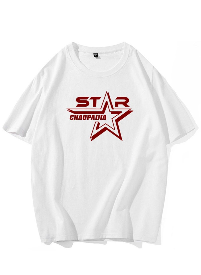 Men's summer fashion casual round cotton short -sleeved T -shirt - Image 1
