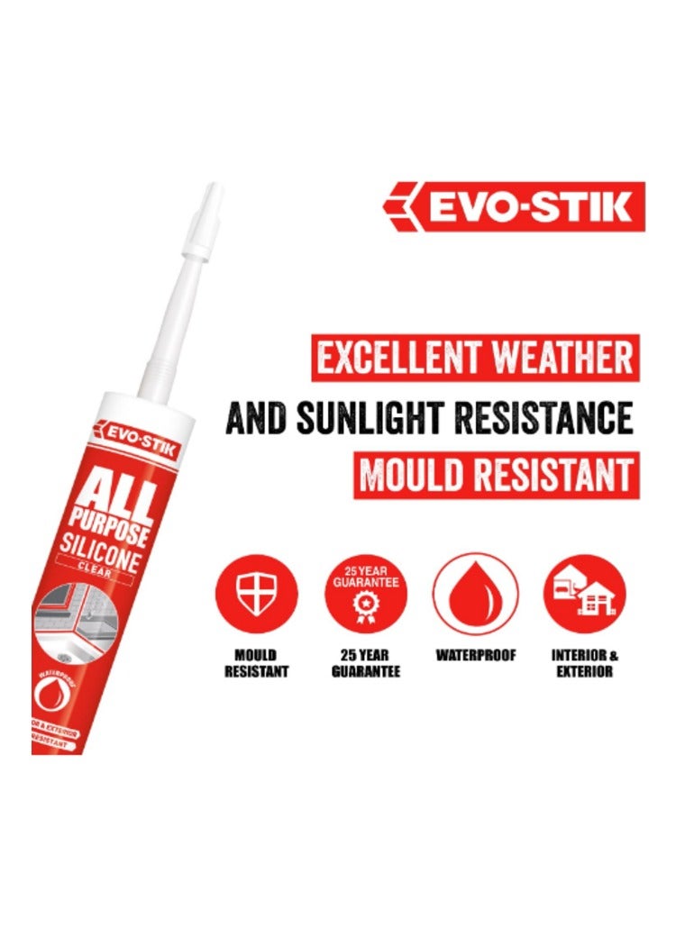 EVO-STIK All Purpose Silicone Sealant (Pack of 12) - Image 5