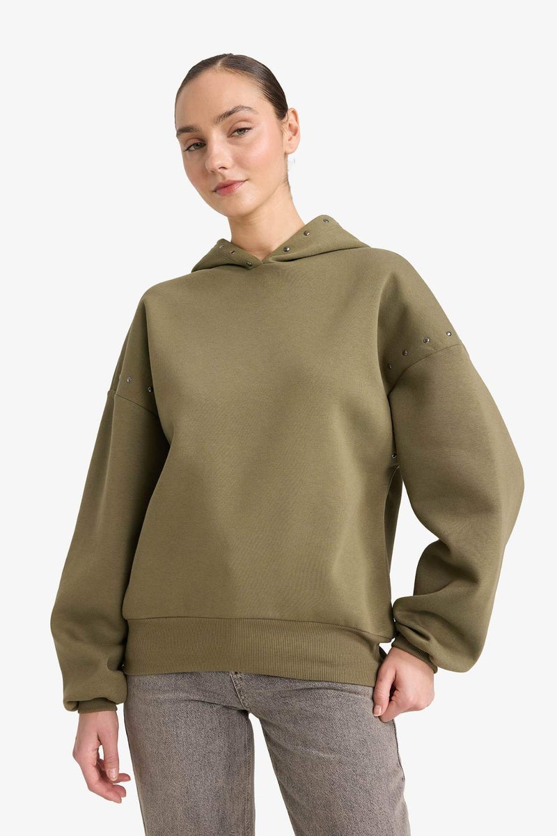 DeFacto Oversize Fit Long Sleeve Sweatshirt - Image 3