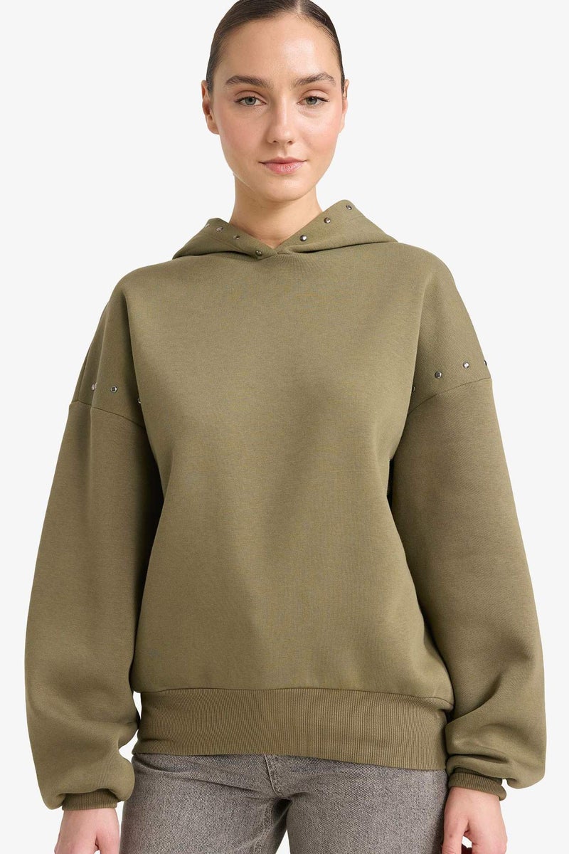 DeFacto Oversize Fit Long Sleeve Sweatshirt - Image 1