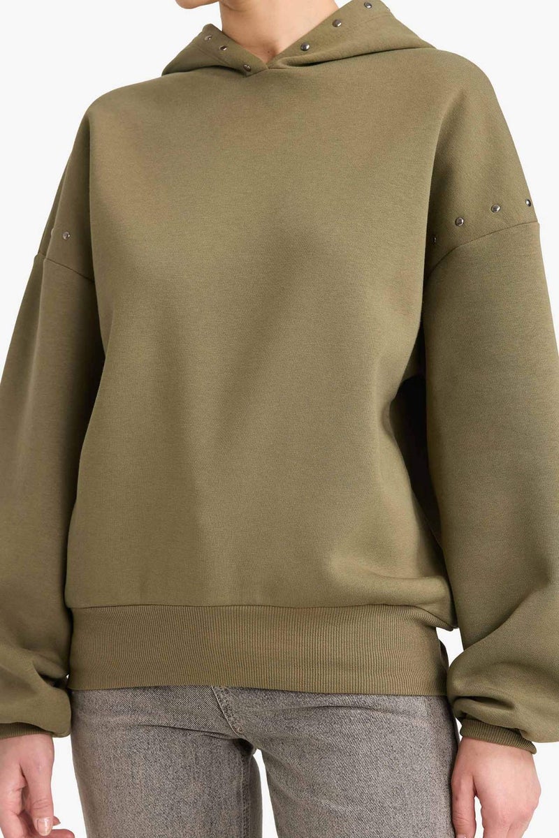 DeFacto Oversize Fit Long Sleeve Sweatshirt - Image 4