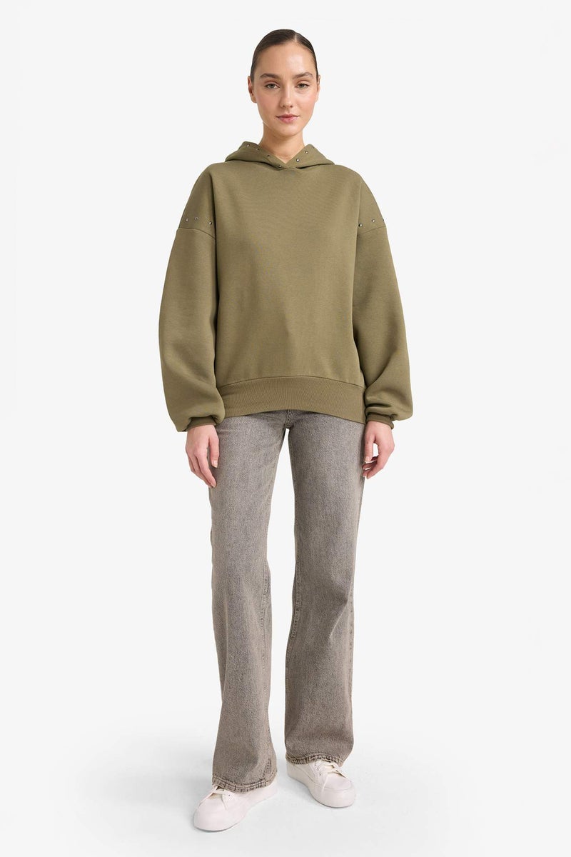 DeFacto Oversize Fit Long Sleeve Sweatshirt - Image 2