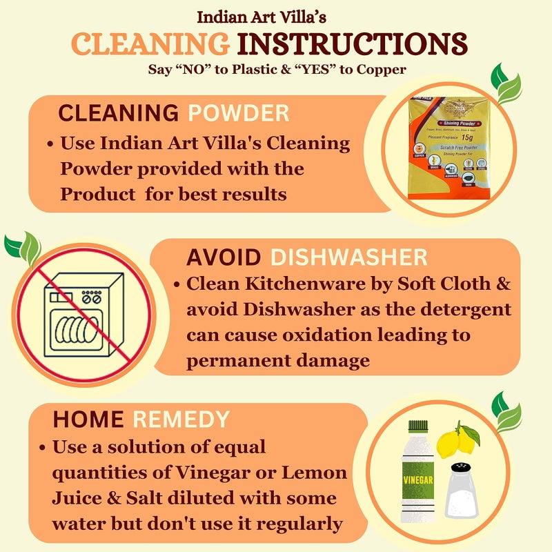 Indian Art Villa Steel Copper Hammered Design 6 Pieces Dinner Set/Thali Set of 1 Thali, 1 Glass, 1 Spoon, 1 Small Plate & 2 Bowls, Dinnerware, Tableware Or Crockery - Image 5