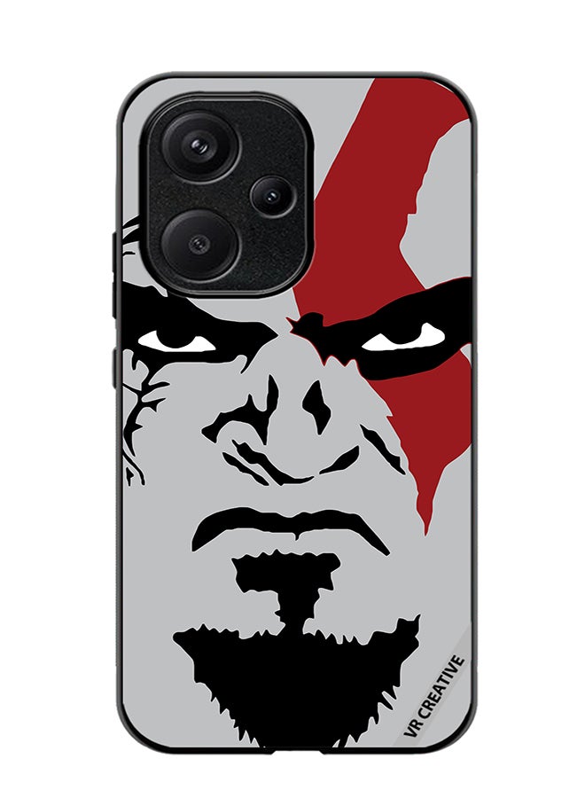 VR CREATIVE Protective Case Cover For Xiaomi Redmi 13C 5G Face God Of War Design Multicolour - Image 1
