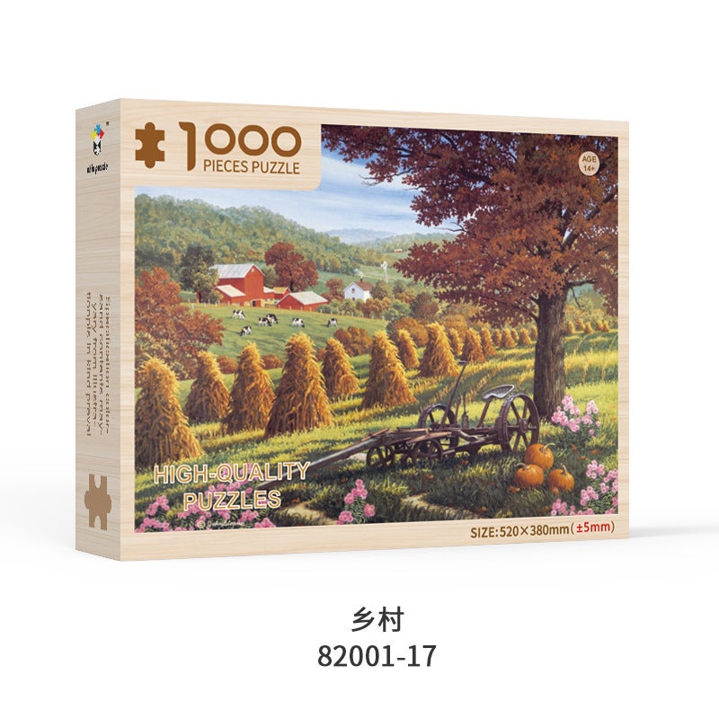 Wooden Adult 1000 Pieces Of Special-Shaped Puzzle Christmas Personality Educational Toys Source Manufacturers Strength - Image 1