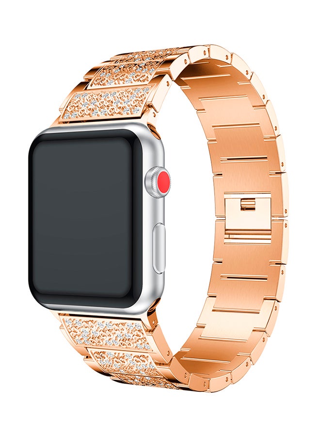 ISank Bling Replacement Strap For Apple Watch Series 3/2/1 Gold - Image 4