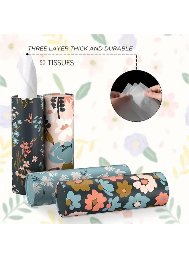 2pcs Random Style Car Tissue Holders with 40 Sheets 3 Layer Facial Tissues Bulk Pack - Image 3