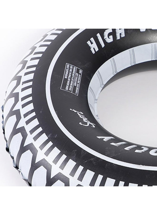 طوق سباحة 80سم قابل للنفخ على شكل إطار  للأطفال والكبار – عائم مائي متين من PVC - Image 4