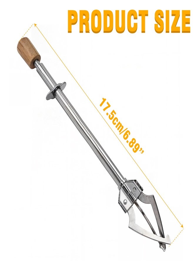 BuleVina Multifunctional Food Clamp with Non-Slip Handle, Telescopic Ice Cube Grabber, Stainless Steel Pickle Fork, Olives Pickled Onions Utensil - Image 2