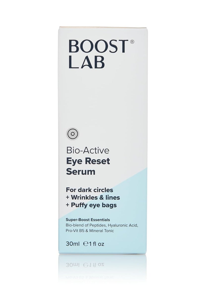 BOOST LAB BOOST LAB BioActive Eye Reset Serum for Women  Men Fights Dark Circles Wrinkles Lines  Puffy Eye Bags  ReEnergize Skin  Revitalize Eyes  Paraben Sulphate  Fragrance Free  30 ml 1 fl oz