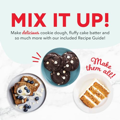 DASH Stand Mixer (Electric Mixer for Everyday Use): 6 Speed Stand Mixer with 3 qt Stainless Steel Mixing Bowl, Dough Hooks & Mixer Beaters for Dressings, Frosting, Meringues & More - Red, DCSM250RD - Image 5