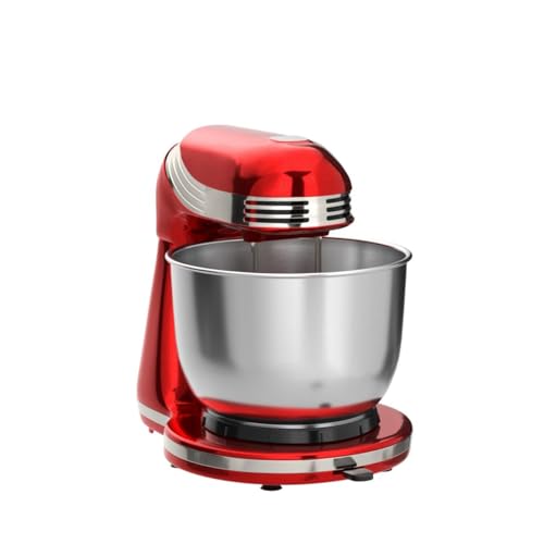 DASH Stand Mixer (Electric Mixer for Everyday Use): 6 Speed Stand Mixer with 3 qt Stainless Steel Mixing Bowl, Dough Hooks & Mixer Beaters for Dressings, Frosting, Meringues & More - Red, DCSM250RD - Image 4