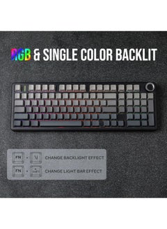 AULA F99 PRO Wireless Gaming Keyboard, Hot Swappable Custom Keyboard ,Pre-lubed Nimbus V3 Switch, 2.4GHz/Type-C/BT5.0 Mechanical Keyboard with 8000mAh Battery, RGB Backlit Gaming Keyboard  - Image 5