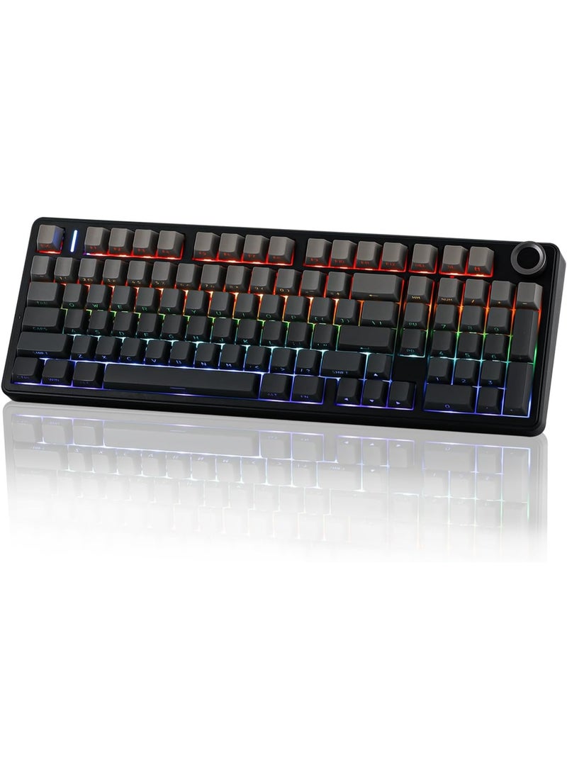 AULA F99 PRO Wireless Gaming Keyboard, Hot Swappable Custom Keyboard ,Pre-lubed Nimbus V3 Switch, 2.4GHz/Type-C/BT5.0 Mechanical Keyboard with 8000mAh Battery, RGB Backlit Gaming Keyboard  - Image 1