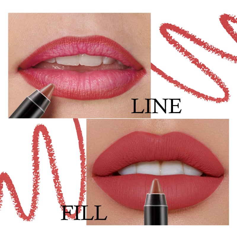 Boobeen Velvety Creamy Matte Lip Liner - Full Coverage High Pigment Waterproof Long Lasting Lipstick for Women, Matte Lip Color with Smooth Finish - Image 2