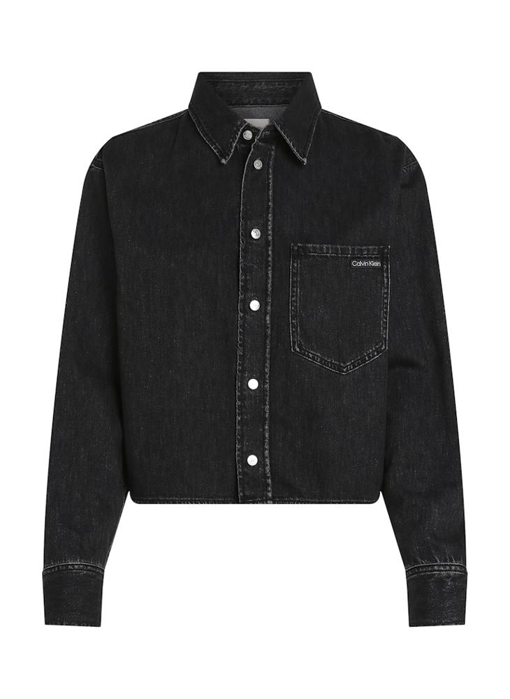 Calvin Klein Jeans Cropped Button Down Shirt  - Image 5