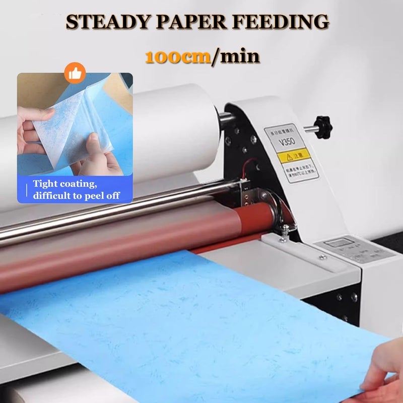 Laminating Machine,Single- & Double-Sided Thermal Laminator,Hot Cold Laminating Machine Single,Commercial Photo Laminator,for Paper Card Wood Veneer PVC Foil,460mm,335mm - Image 3
