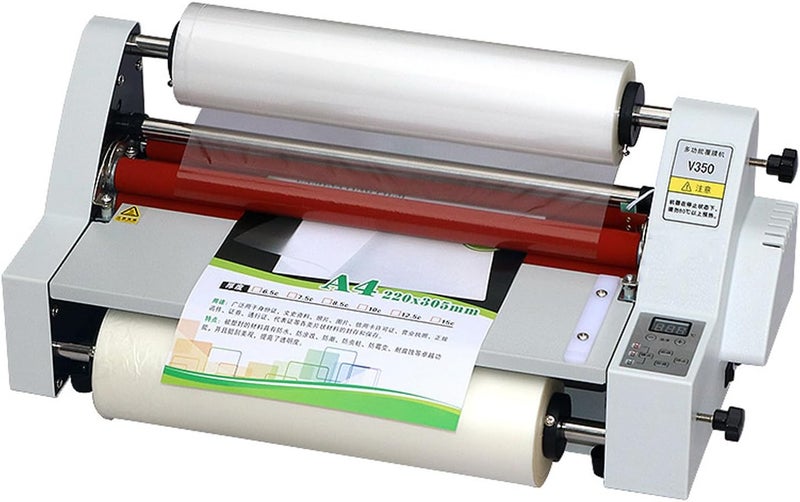 Laminating Machine,Single- & Double-Sided Thermal Laminator,Hot Cold Laminating Machine Single,Commercial Photo Laminator,for Paper Card Wood Veneer PVC Foil,460mm,335mm - Image 1