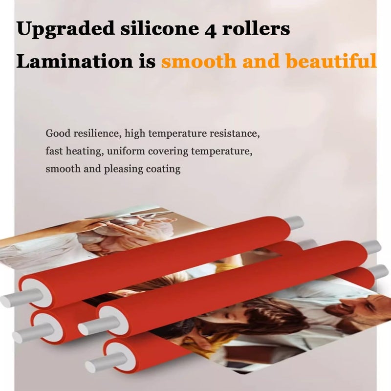 Laminating Machine,Single- & Double-Sided Thermal Laminator,Hot Cold Laminating Machine Single,Commercial Photo Laminator,for Paper Card Wood Veneer PVC Foil,460mm,335mm - Image 5