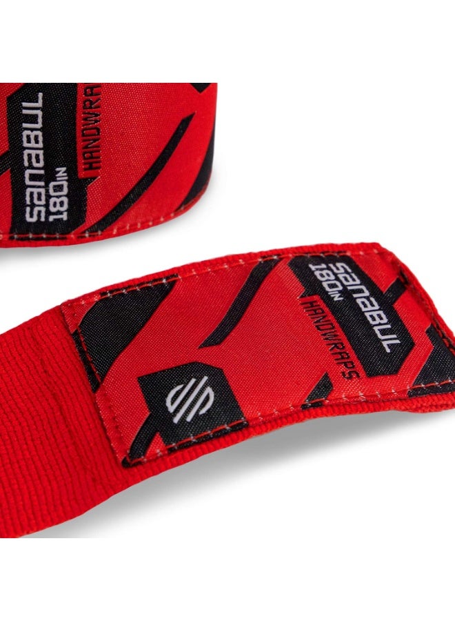 Sanabul  Elastic Professional 180 inch Handwraps for Boxing Kickboxing Muay Thai MMA (Red, 180 inch) - Image 5