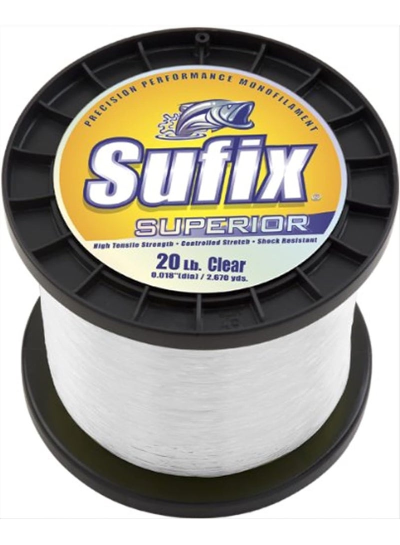 Sufix Sufix Superior 1-Pound Spool Size Fishing Line (Clear, 20-Pound)
