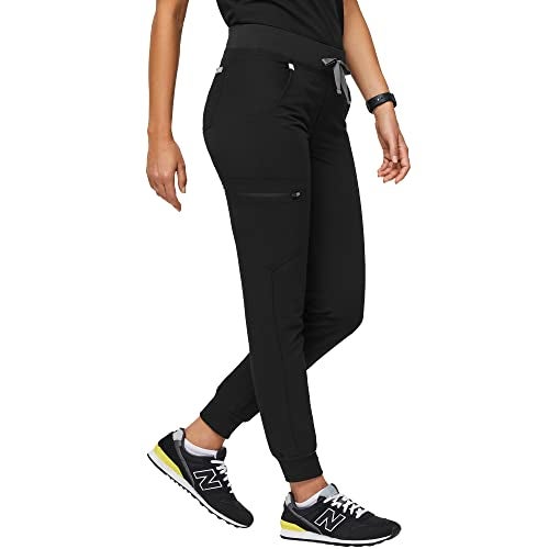 FIGS Zamora Jogger Style Scrub Pants for Women - Black, S - Image 1