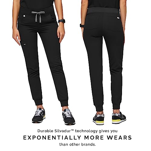 FIGS Zamora Jogger Style Scrub Pants for Women - Black, S - Image 4