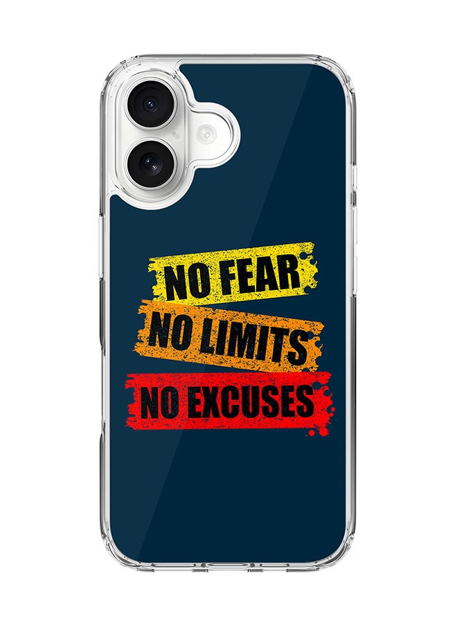 Stylizedd Classic Clear MagSafe Case for iPhone 17 , Hybrid Soft Case Flexible Edges Anti Drop TPU PC Gel Thin Transparent Cover [ Designed for iPhone 17 ] - No Fear Limits Excuses