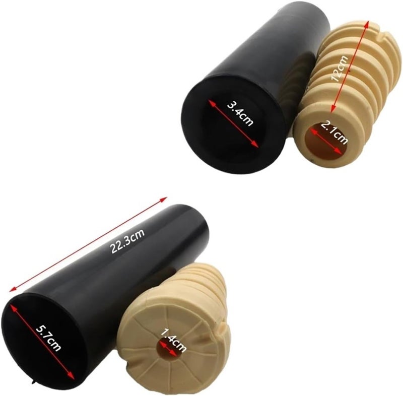 QASULER Rear Dust Cover Air Shock Absorber Bellow Boot Set - Image 2