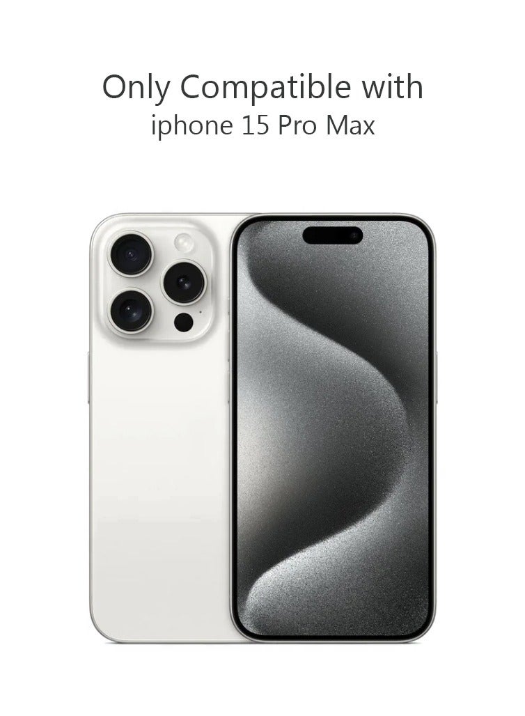 O Ozone Magnetic Case Compatible with iPhone 15 Pro Max, Compatible with MagSafe Shockproof Military-Grade Protection, Classic Hybrid Phone Case - Clear - Image 2