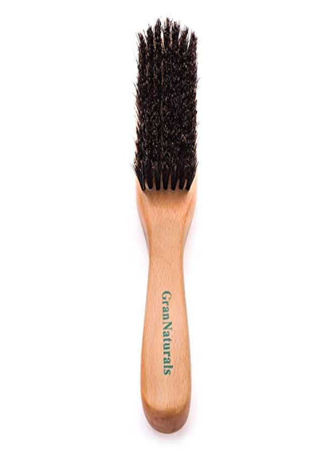 GranNaturals Boar Bristle Men'S Hair Brush Comb With Natural Wood Handle & Black Thick Medium Stiffness Bristles Detangles Hair Fights Frizz Professional Barber Styling & Grooming Accessories - Image 3
