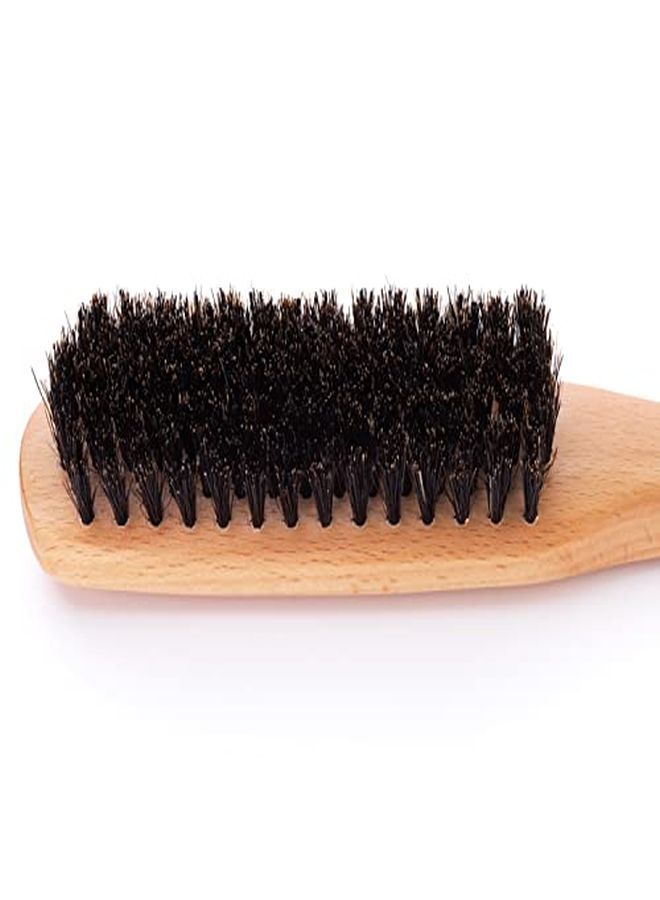 GranNaturals Boar Bristle Men'S Hair Brush Comb With Natural Wood Handle & Black Thick Medium Stiffness Bristles Detangles Hair Fights Frizz Professional Barber Styling & Grooming Accessories - Image 2