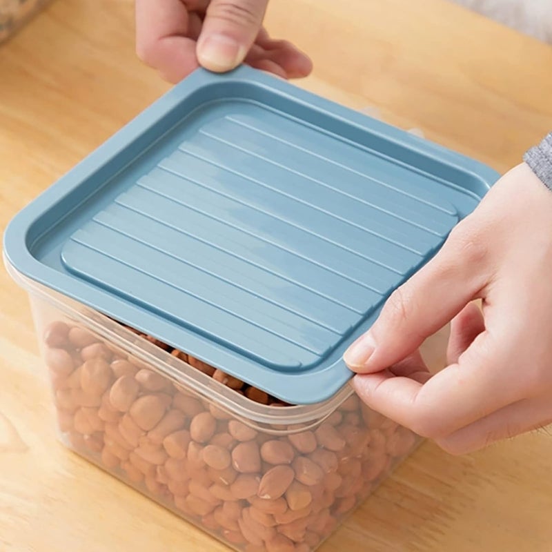 Wolpin Fridge Storage Containers (Set Of 3 Pcs) Food Refrigerator Organizer Container With Handle & Lid For Fruits, Vegetables, Nuts, Egg Box Meat, Fish Stackable, Plastic - Clear - Image 5