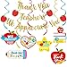 LeeSky Gold Thank You Teachers We Appreciate You Banner Teacher Appreciation Party Decorations Teacher Appreciation Week Banner Decorations for Teachers Day School Office Classroom Party Decorations - Image 3