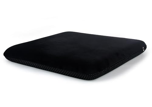 Sigmat Recliner Cushion for Elderly with Memory Foam 20x20x3 Inches Large Square Seat Cushion for Recliner Chair Floor Pillow Truck Seat Cushion Black - Image 1
