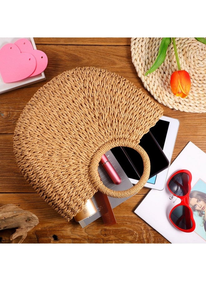 Frienda Straw Tote Bag Summer Beach Bag Handmade Straw Woven Handbag for Women Travel - Image 4