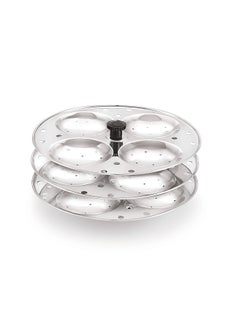Konquer TimeS Komal Stainless Steel Idly Stand Suitable for Outer Lid Cooker4x3 PlatesSilver Standard  - Image 1