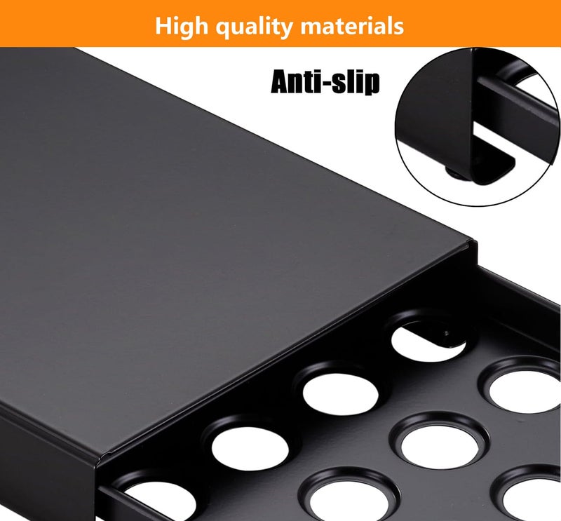 Meelio Coffee pod holder for K Cup, NespressoOriginal, Dolce Gusto. Capsule Storage Drawer Organizer, Small Metal Coffee Capsule Dispenser with Non-Slip Feet, k cup drawer (20 pods) - Image 3